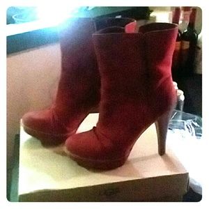 Red Ugg heels